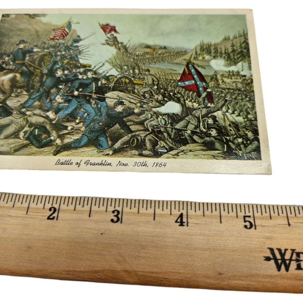 📬 Vintage Unused Postcard Battle of Franklin TN